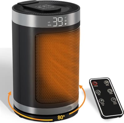PTC Ventilatorkachel 1500W - Draagbare Keramische Kachel met Afstandsbediening - Energiezuinig