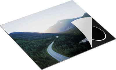 Chefcare Inductie Beschermer Weg Door het Bergen Landschap - 60x50 cm - Afdekplaat Inductie - Kookplaat Beschermer - Inductie Mat