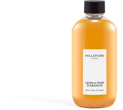 Millefiori Milano - Navulling voor Geurstokjes 250 ml - Legni e Fiori dArancio - 4-5 maanden