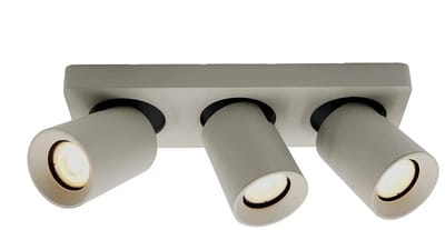 Artdelight Moderne Opbouwspots GU10 Megano 3 Lichtpunten Rechthoek Grijs Metaal Slaapkamer Gang/Hal Keuken Dimbaar