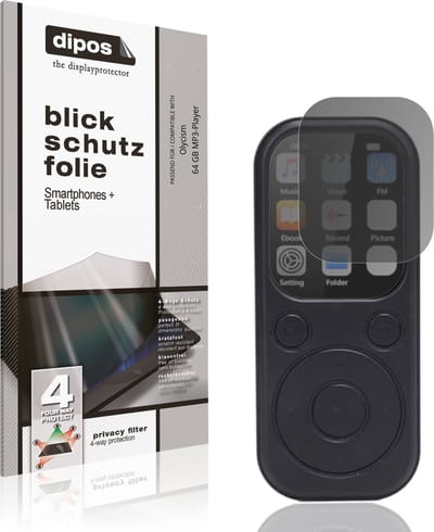 dipos – Matte Privacy Screenprotector geschikt voor Olycism 64 GB MP3-Player | Anti-Spy Beschermfolie