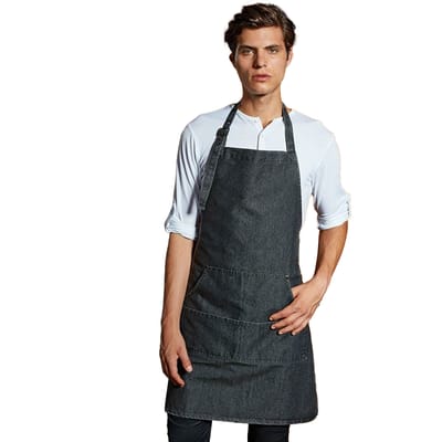 Premier Dames/Dames Kleuren Bipschort Met Zak / Werkkleding (Zwarte denim)