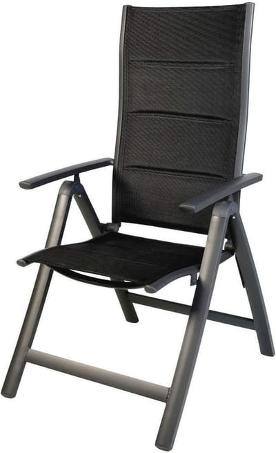 Verstelbare Tuinstoel met Hoge Rugleuning - Inklapbaar en Weerbestendig - Perfect voor Balkon en Tuin