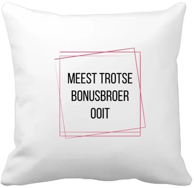 Akyol - meest trotse bonusbroer ooit Kussen hoes - Broer - trotse bonusbroer - verjaardagscadeau - verjaardag - cadeau - cadeautje voor broer - broer artikelen - kado - geschenk - gift - 40 bij 40 cm