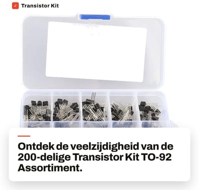Dailygoods - Transistor Kit - 200-delige set - 10 verschillende soorten - S8050 en meer - Elektronica componenten - Ideaal voor hobbyisten - Assortiment