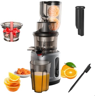 Vedder House - Slowjuicer - Sapcentrifuge - Koudepers - Geschikt voor heel fruit en hele groente - BPA vrij