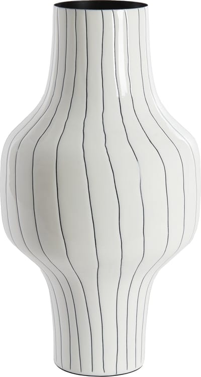 Light&living Vaas deco Ø27x49 cm SINDO glanzend wit+zwart