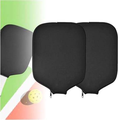 2 stuks Pickleball Paddle Cover, Universele Case Maat - 8,6 x 12,2 inch2Pack Racket Sleeve, Compatibel met de meeste USAPA Standaard en Langwerpige Pickball Paddles (Alleen Zwarte Cover)