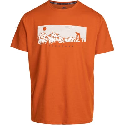 Trespass Heren Nellow Biker T-Shirt (Verbrande oranje mergel)