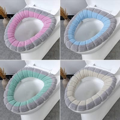 Toiletzitting Covers - Zachte WC Bril - Badkamer Comfort - Wasbaar Materiaal - 4 Stuks - Multi