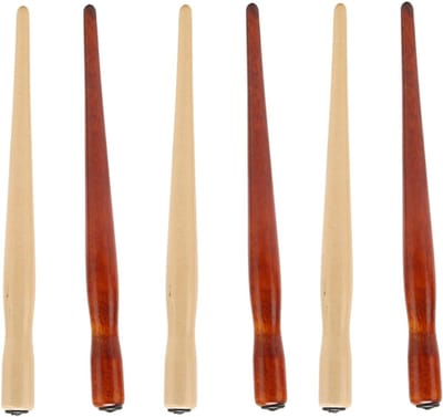 Set van 6 Houten Nib Holders voor Schrijven en Schilderen, Comfortabele Grip voor Calligrafie en Antieke Dip Pennen