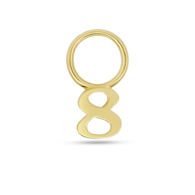 New Bling - 9NBG-O157-8 - 14K geelgoud – Bedel – Nummer 8