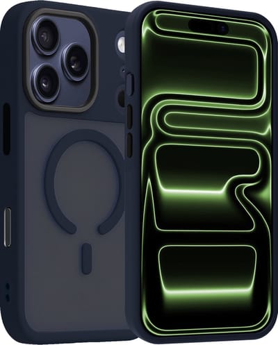 Hoesje Geschikt voor iPhone 17 Pro / 18 Pro - Magsafe Compatible - Sterk & Shockproof - Back Cover - Shock Proof Case - Telefoon Hoes Shockproof - Donkerblauw