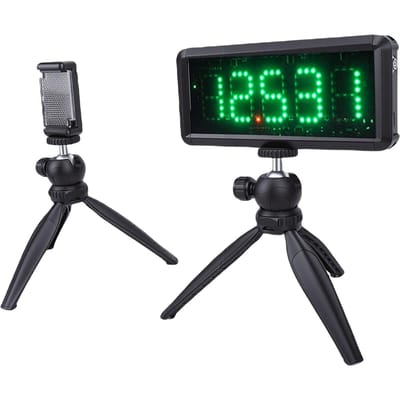 Chronomètre de course sans fil 5 chiffres LED verte Chronomètre pour entraînement sur piste Course de moto black