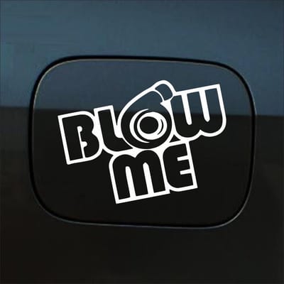 Bumpersticker - Blow Me - 10,1 X 14,8 - Wit