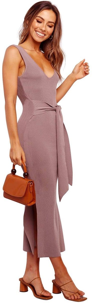 Allecto - Elegant Dames Jurk - Mouwloos - Ademend en Comfortabel - Effen Kleur - Zomerjurk - Perfect voor Strand en Feestjes