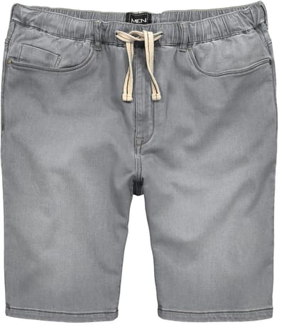 Men Plus - Heren - Superstretch jeansbermuda - Grijs denim - Maat 3XL