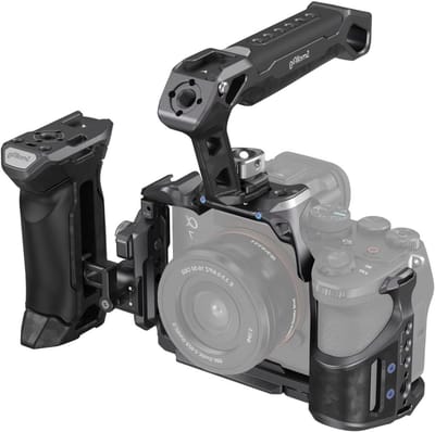 Geavanceerde Cage Kit voor Sony A7R V/A7 IV/A7S III met Handgrepen en HDMI Kabelklem, Ideaal voor Videoproductie en Fotografie