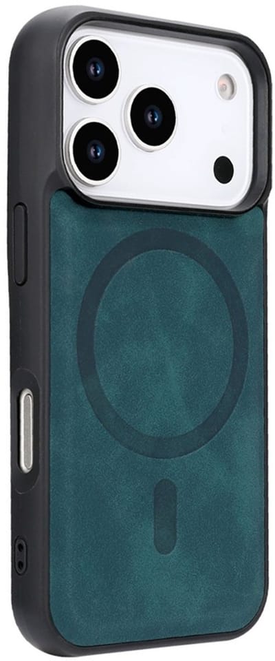 CaseMania Bookcase hoesje geschikt voor Apple iPhone 17 Pro - Effen Groen - Kunstleer - Compatible met MagSafe