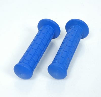 Poignée bleu revêtement Lusito type Off Road Vintage pour moto cyclo 125mm