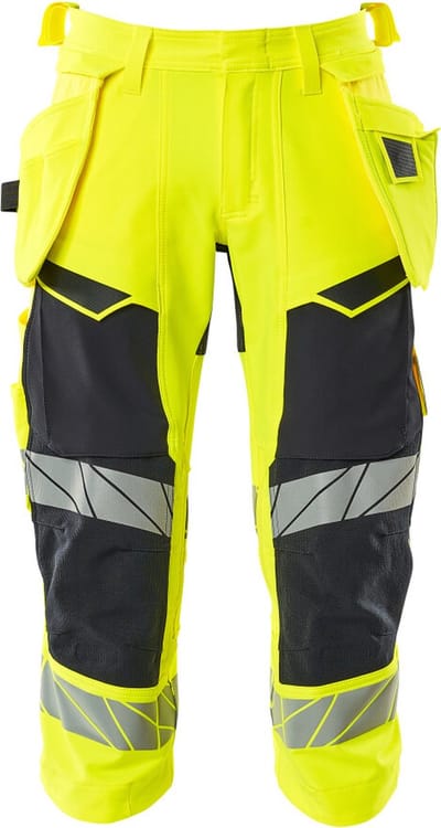 Mascot Accelerate Safe Driekwart broek met spijkerzakken 19049-711 - hi-vis geel/donkermarine - C44