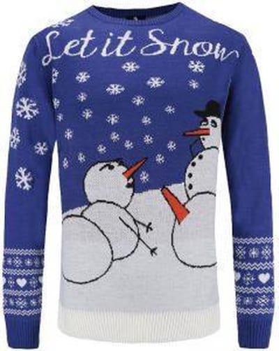 Sneeuwpoppen - Let it snow - Maat: M - Sneeuw spuiten Foute kersttrui - Gebreide kersttrui - Heren kersttrui - Dames kersttrui - Foute kersttruien - Kerst outfit - Kerstkleding - Lelijke kersttrui - Gekke kersttrui -