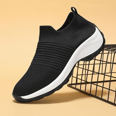 Schoenen voor Dames Casual Sneakers Trend Zomer Ademende Sportschoenen Mode Lichtgewicht Dames Tennis Hardlopen Wandelschoenen 36 black