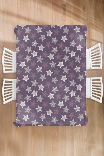 Kerst Tafelkleed - Kerstmis Decoratie - Tafellaken - Patronen - Christmas - Sterren - 150x220 cm - Kerstmis Versiering - Tafeldecoratie Kerstmis - Kerstdecoratie tafel - Tafelversiering