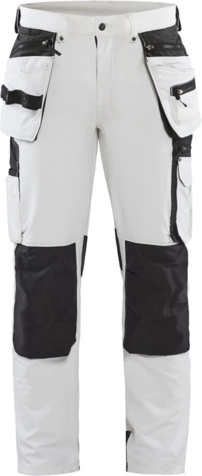 Blaklader Schildersbroek met 4-weg stretch 1079-1645 - Wit/Donkergrijs - C156