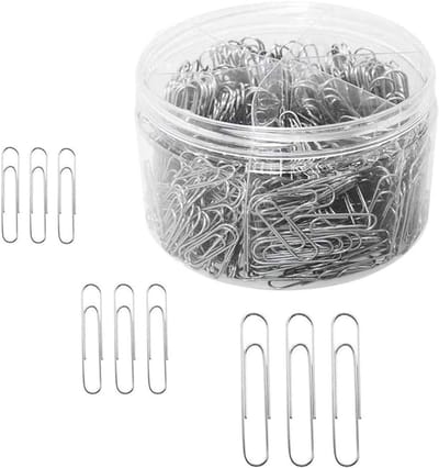 700 Stuks Paperclips in Jumbo, Medium en Klein Formaat - Zilveren Kantoorclips voor Documentorganisatie en Persoonlijk Gebruik (28mm, 33mm, 50mm)