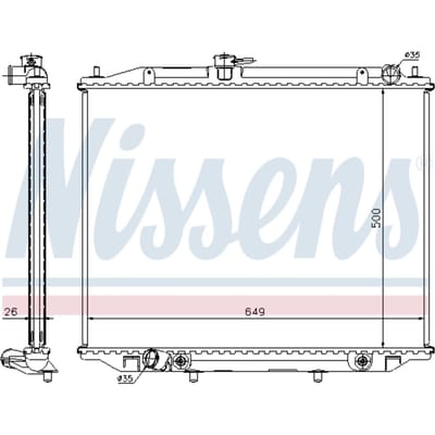 Radiator, motorkoeling NISSENS 68707A