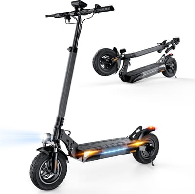 iScooter W9 Elektrische scooter - 10‑inch all‑terrein luchtbanden - 35km actieradius - 1000W motor - 48V 14Ah accu - Schijfrem voor + schijfrem achter + elektronische rem - Maximumsnelheid 25 km/u - zwart