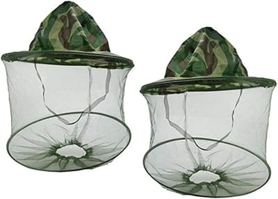 Camouflage imkershoed met sluier, insecten- en muggenwerend hoofdnetmasker met gezichtsbescherming, geschikt voor imkerij en visserij buitengebruik