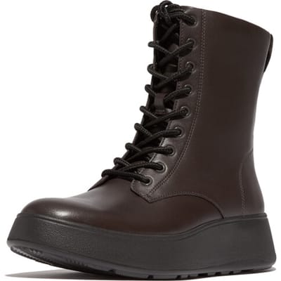 FitFlop FitFlop F-Mode Leather Lace-Up Flatform Ankle Boots BRUIN - Maat 36