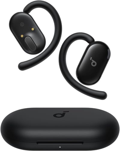 soundcore V20i open-ear koptelefoon by Anker - Verstelbare oorhaken - Comfortabel - Stevige grip - Sterke bas - Ruisvrije telefoongesprekken - IP55 - Led - 36 uur speeltijd - Bluetooth 5.4 oordopjes - Multipoint verbinding