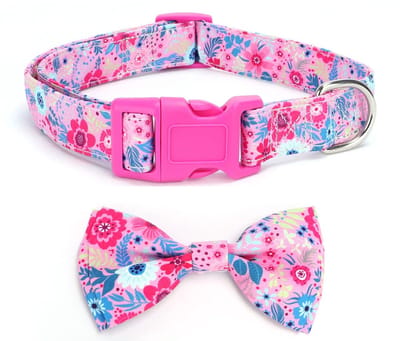 Dailygoods- Vlinderdas Halsband Verstelbaar - Afneembare Kraag - Geschikt voor Honden - Maat S/M/L - Breedte 1,5/2/2,5 cm - Comfortabel en Zacht