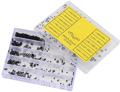 Dailygoods- O-ringafdichting 500 stuks - Rubber - Waterdicht - Afdichtingsringen - Horlogereparatie - Opbergdoos - Diverse afmetingen - Horlogeafdichting
