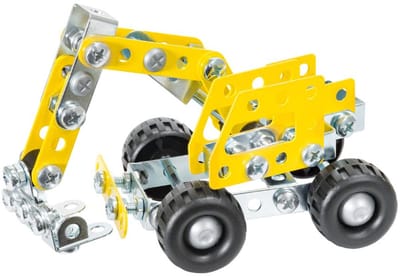 Eitech® Bouwdoos – Mini Graafmachine – 116-delig – Metalen Bouwpakket met Gereedschap – Constructiespeelgoed – Vanaf 6 Jaar