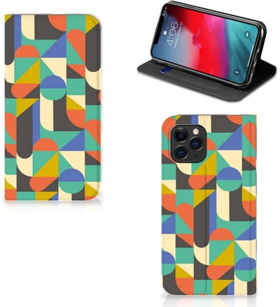 Apple iPhone 11 Pro Hoesje met Magneet Funky Retro
