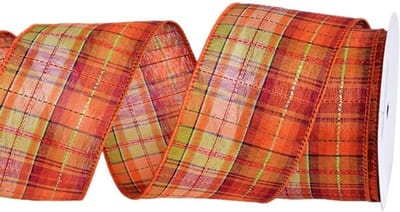 Katoenen Cadeaulint van 9m x 6.3cm voor Herfstdecoratie, Kerstversiering en Trouwen - Perfect voor Cadeauverpakking en Creatieve Knutselprojecten in Oranje