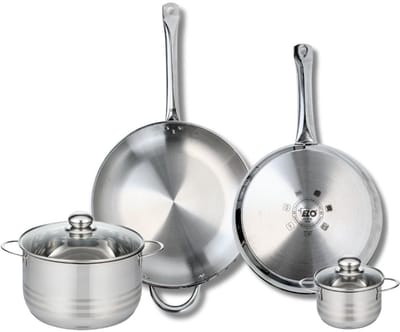 Set van 2 Bakpannen 28 en 32 cm en 2 Kookpotten 12 en 20 cm Elo Profi Brillant