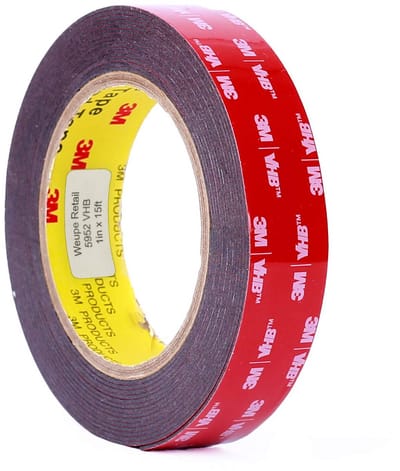 Dubbelzijdige VHB-tape 1 inch x 15 ft - Zwart voor zware toepassingen