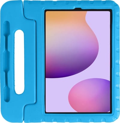 Kinder Tablethoes met Handvat Blauw Geschikt voor Samsung Galaxy Tab S6 - Tablethoes Kindvriendelijk - Beschermhoes voor Kinderen - Shockproof - met Standaard - Tegen Vallen