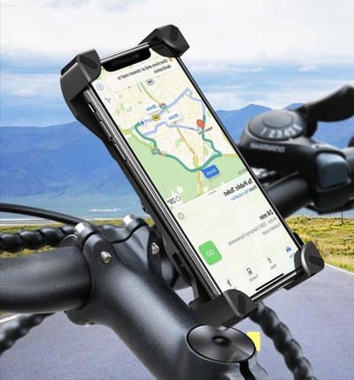 ***Universele Telefoonhouder Fiets | 360° Draaibaar | Geschikt voor Motor, Brommer en Mountainbike | Zwart van Heble® ***