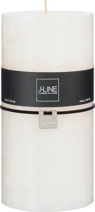 J-Line cilinderkaars - vanille - wit - XXL - 150U - 6 stuks