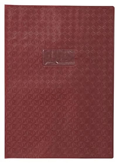 Oefenboek beschermer cover A4 - diamanteffect en labelhouder - bruine kleur