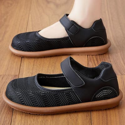 Schoenen voor Dames in de Zomer Ademend Schoenen voor Middelbare Leeftijd en Oude Moeders Enkele Schoenen Oude Beijing Comfortabele Oma Schoenen 41 brown