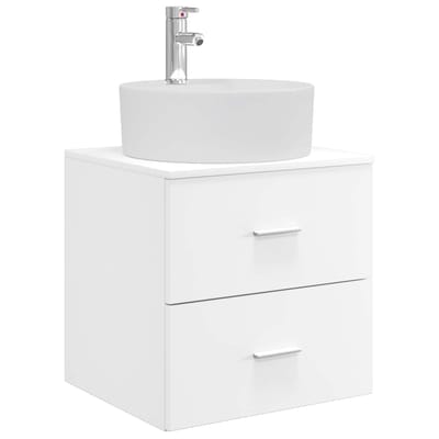 vidaXL - Wandgemonteerde - wastafel - van - een - meubel - Wit - 49,5 - x - 44,5 - x - 65 - cm