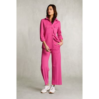 River Woods Fushia Oversized Milano Shirt 2 Pockets Pink Size: 36 | Blouses Outlet | Dames | Roze