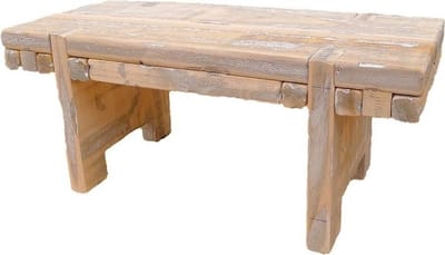 Vensterbank bankje 38cm bruin houten bankje als vensterbank decoratie